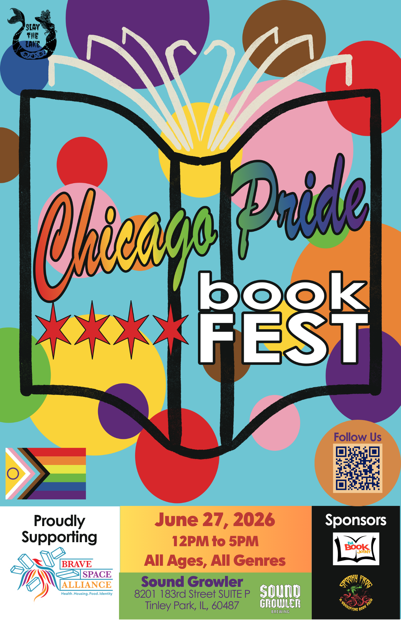 Chicago Pride Book Fest June 27, 2026 Soundgrowler Brewing Co. Tinley Park